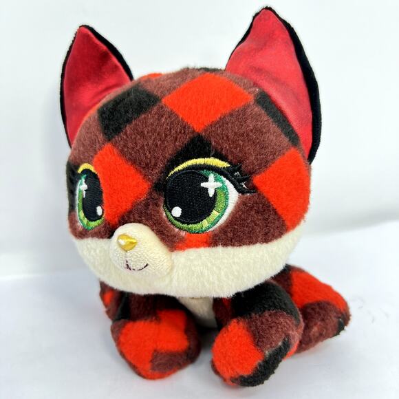 P.Lushes Pets Aspen Furrich Cat Plush Special Edition Checked Stuffed Animal Toy - Picture 1 of 10